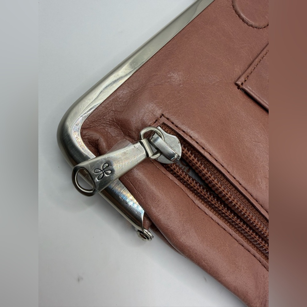 HOBO International Lauren clutch wallet pale pink leather vintage - Picture 5 of 10